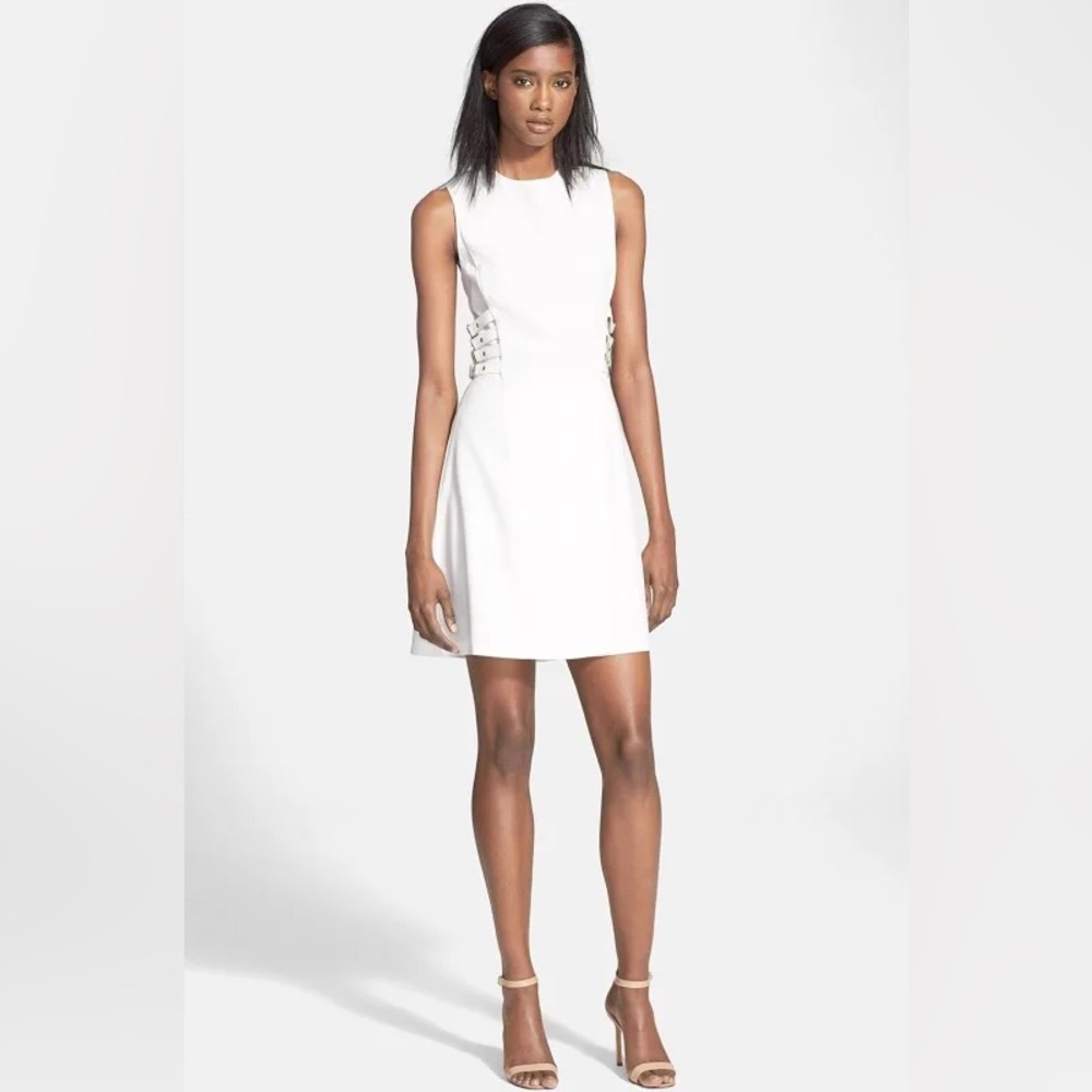 A.L.C. 'Anderson' Belted Side Crepe Dress